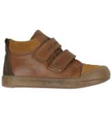 Pom Pom Sko - Sneaker Velcro - Dark Camel