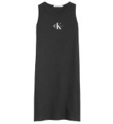 Calvin Klein Kjole - Monogram Rib - Sort