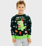 Jule-Sweaters Bluse - Sweet Christmas Dino - GrÃ¸n