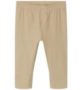 Name It Leggings - Rib - NbmOzzie - Plaza Taupe