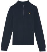 Lyle & Scott Sweatshirt - Strik - Quater Zip - Dark Navy