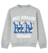 Mads NÃ¸rgaard Sweatshirt - Sonar - Light Grey Melange