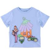 Stella McCartney Kids T-shirt - LyseblÃ¥ m. Patches