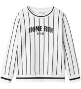 Name It Sweatshirt - NkmDeltem - Bright White m. Striber