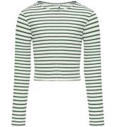 Kids Only Bluse - KogNella - Cloud Dancer/Horizontal Hedge Green