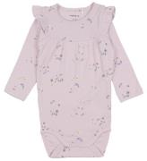 Name It Body l/æ - NbfDisse - Light Lilac m. Blomster