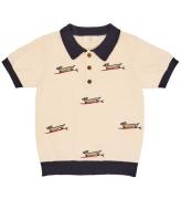 Copenhagen Colors Polo - Strik - Cream/Navy Comb