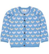 Copenhagen Colors Cardigan - Strik - Heart - Sky Blue Comb