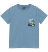 Color Kids T-shirt - Faded Denim m. Print