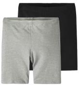 Name It Cykelshorts - Noos - 2-pak - NkfVivian - Sort/GrÃ¥meleret