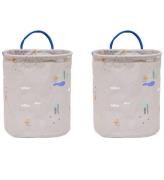 OYOY Opbevaringskurve - 2-pak - Foxy - Small - Beige/Blue