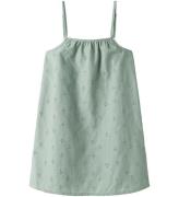 Name It Kjole - NmfVioleta - Aqua Gray m. Broderi Anglaise