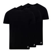 adidas T-Shirt Crewneck 3-Pak - Sort