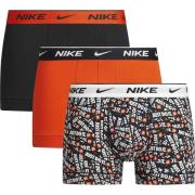 Nike Underbukser Everyday Cotton Stretch Just Do It 3-Pak - Orange/Sor...
