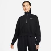 Nike Sweatshirt NSW Phoenix Fleece - Sort/Hvid Kvinde