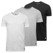 adidas T-Shirt Crewneck 3-Pak - Hvid/Grå/Sort