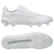 PUMA King Ultimate FG/AG White Pack - Hvid/Sølv