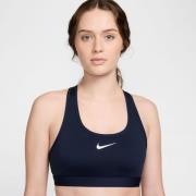 Nike Sports BH Dri-FIT Swoosh - Navy/Hvid Kvinde