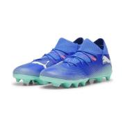 PUMA Future 7 Match FG/AG Formula - Blå/Hvid/Turkis Børn