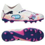 PUMA Future 7 Match FG/AG Volume Up - Hvid/Blå/Pink/Orange Børn